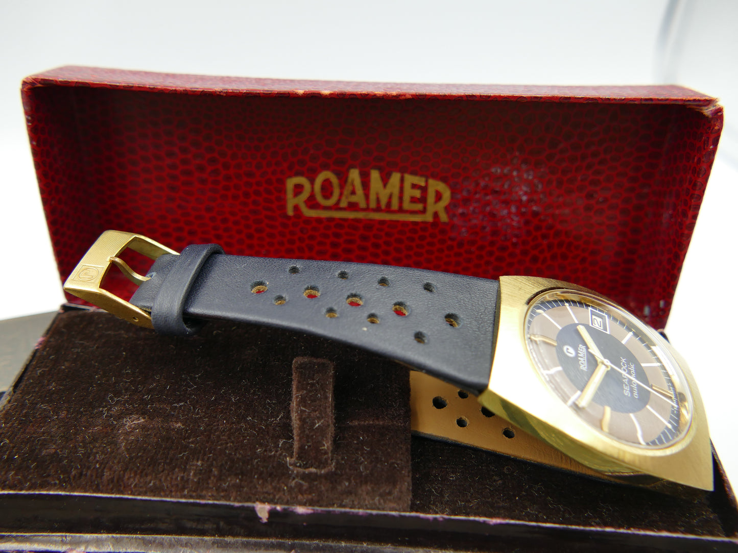 70s vintage watch mens Roamer Searock automatic MST 471 NOS serviced w/box