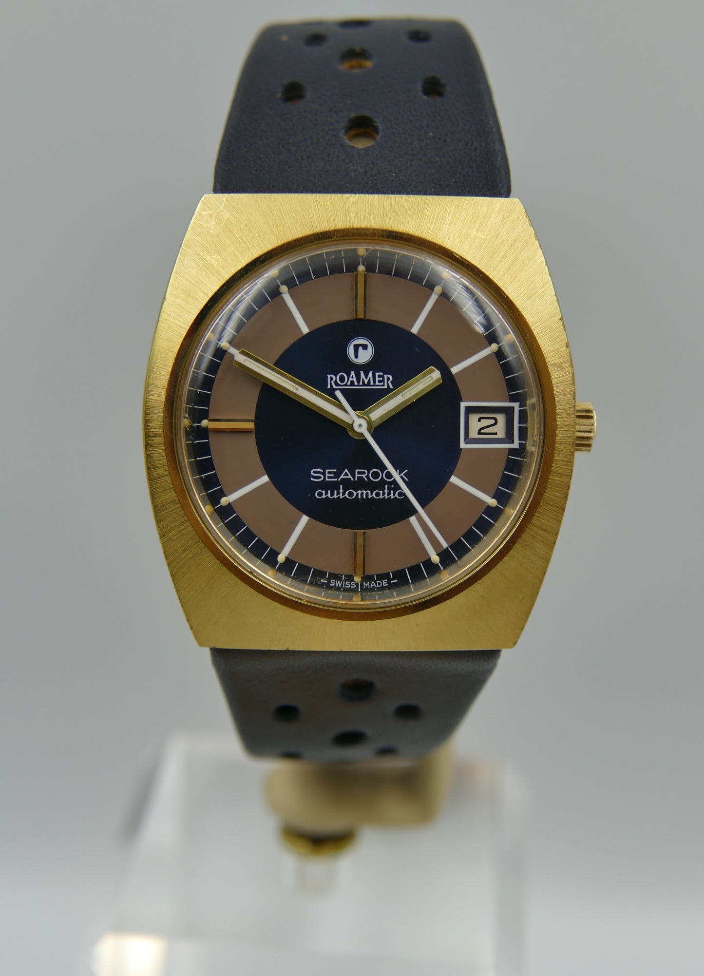 70s vintage watch mens Roamer Searock automatic MST 471 NOS serviced w/box