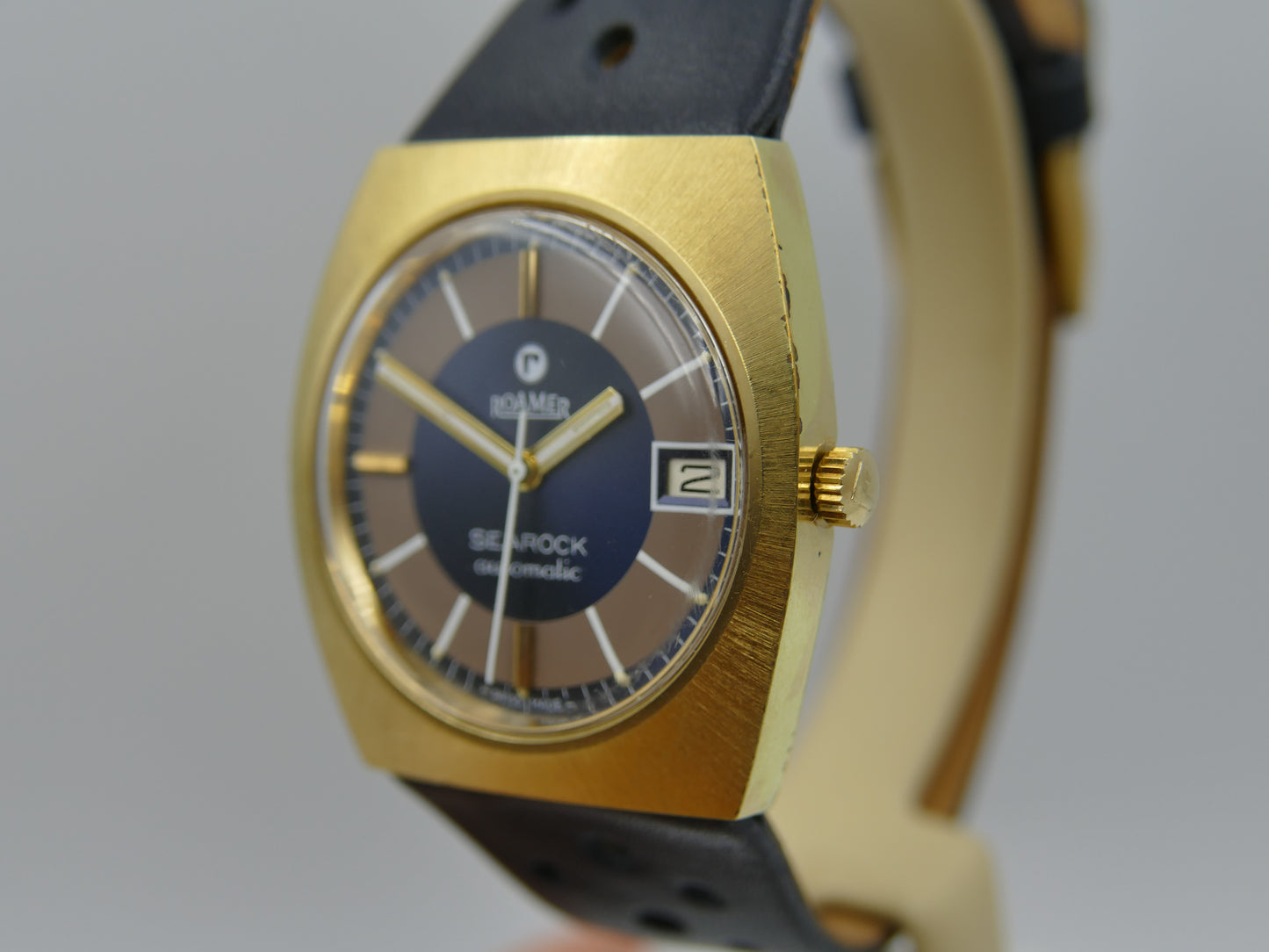 70s vintage watch mens Roamer Searock automatic MST 471 NOS serviced w/box
