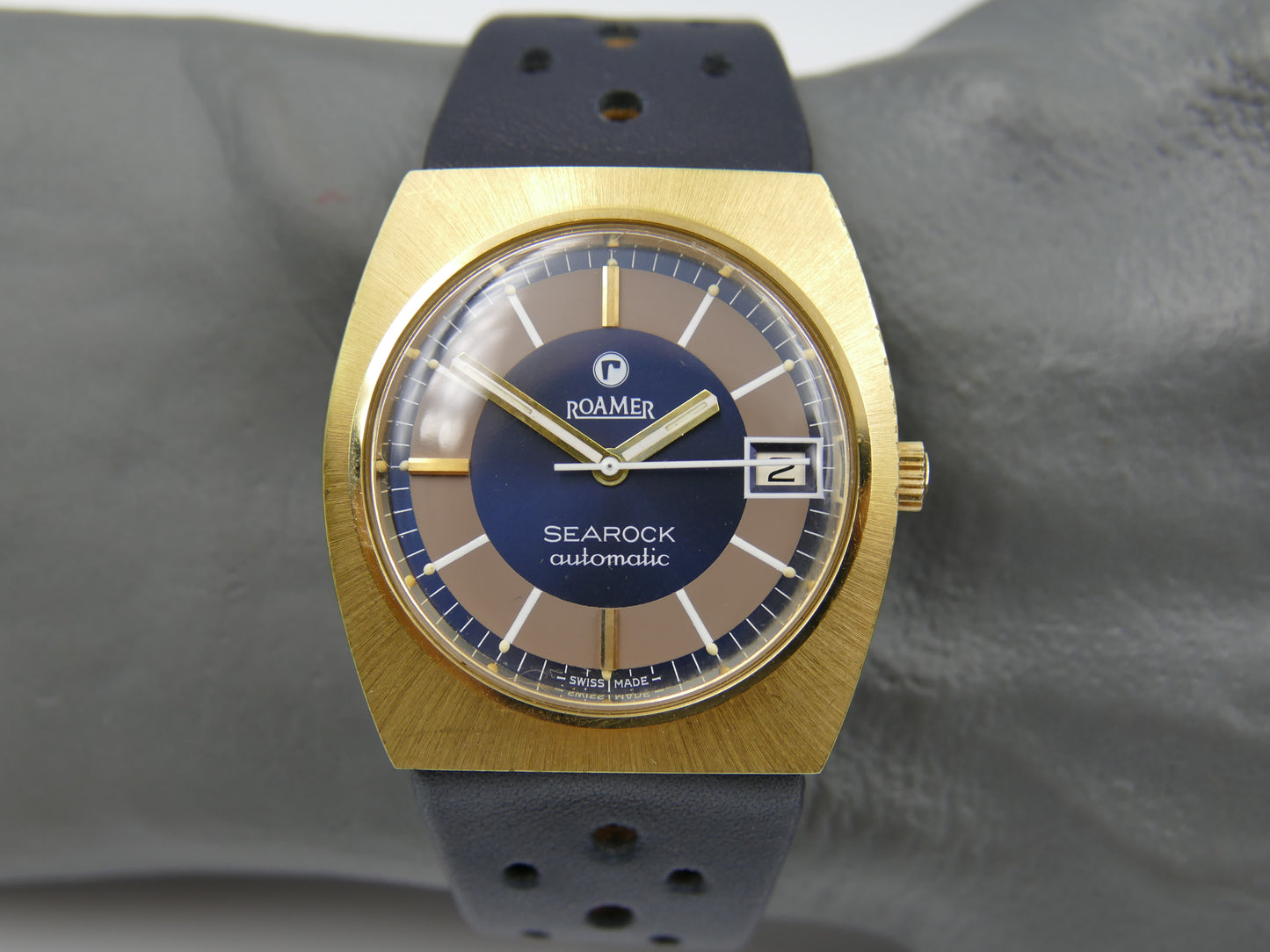 70s vintage watch mens Roamer Searock automatic MST 471 NOS serviced w/box