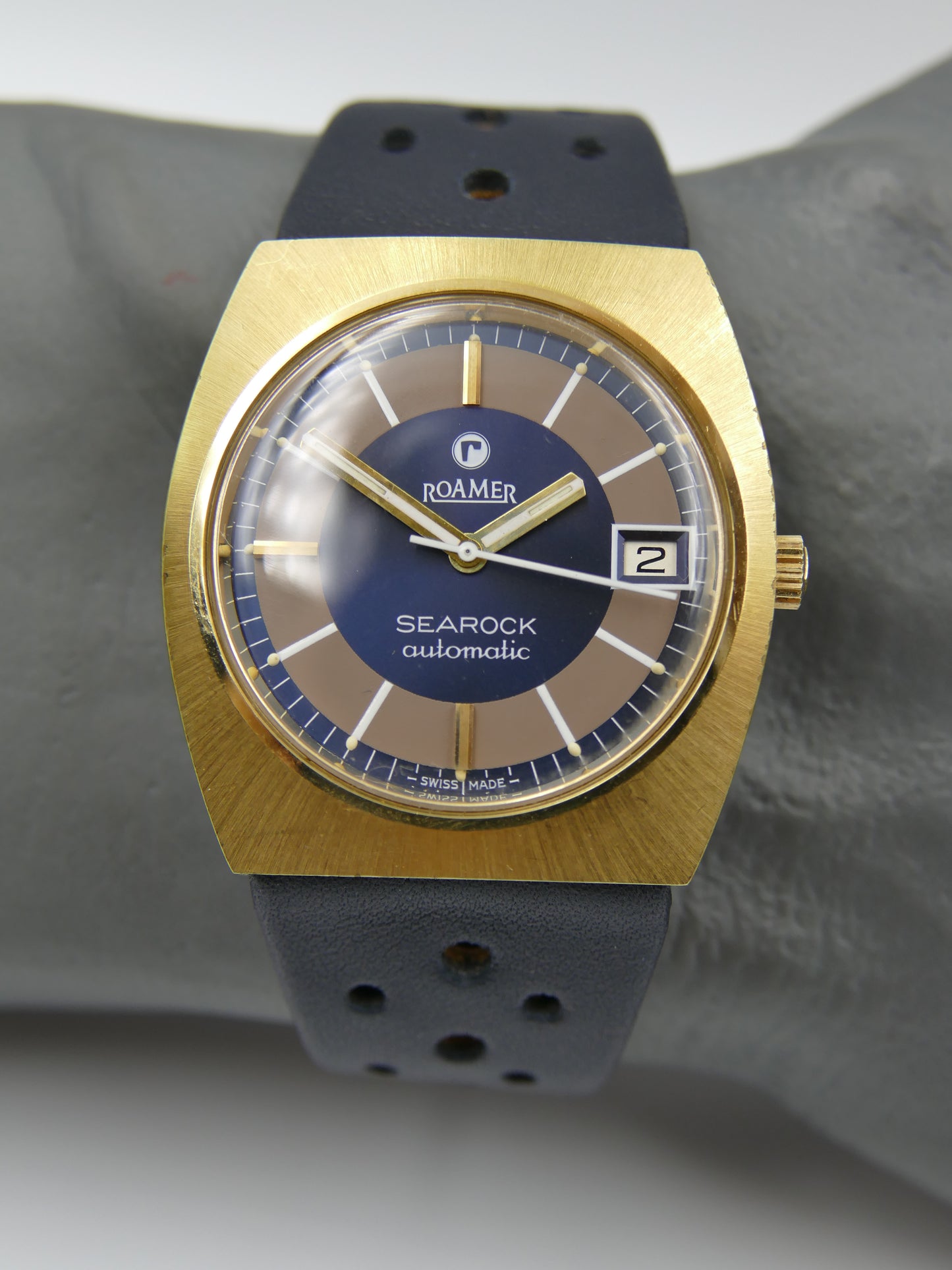 70s vintage watch mens Roamer Searock automatic MST 471 NOS serviced w/box