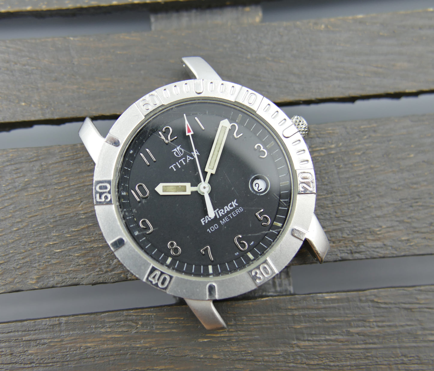 Watch mens Titan FASTRACK All Stainless Steel ref SFC656