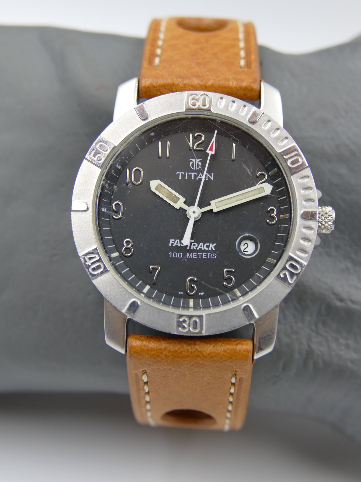 Watch mens Titan FASTRACK All Stainless Steel ref SFC656