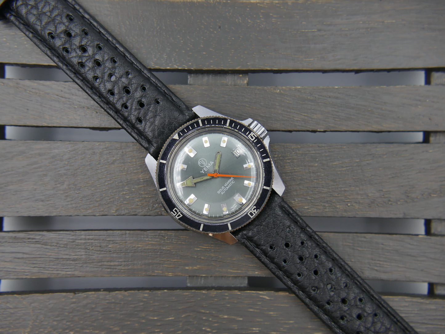80s vintage watch mens plongee diver Yema ref. 631014 sous marine automatic FE 4611A