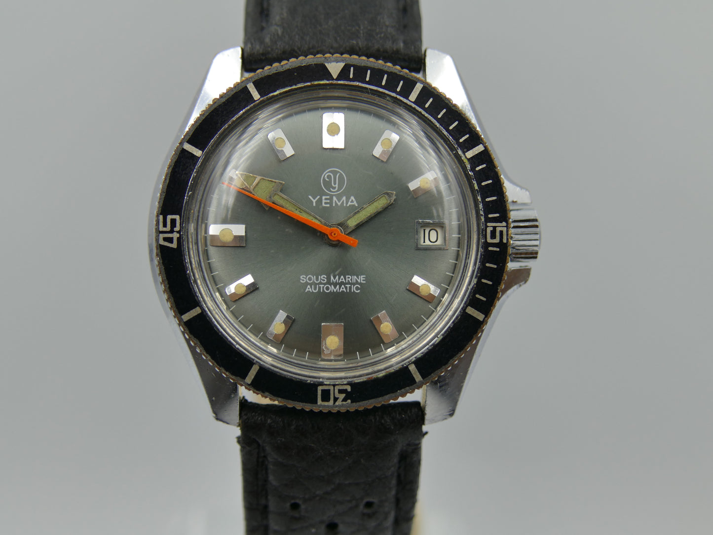 80s vintage watch mens plongee diver Yema ref. 631014 sous marine automatic FE 4611A