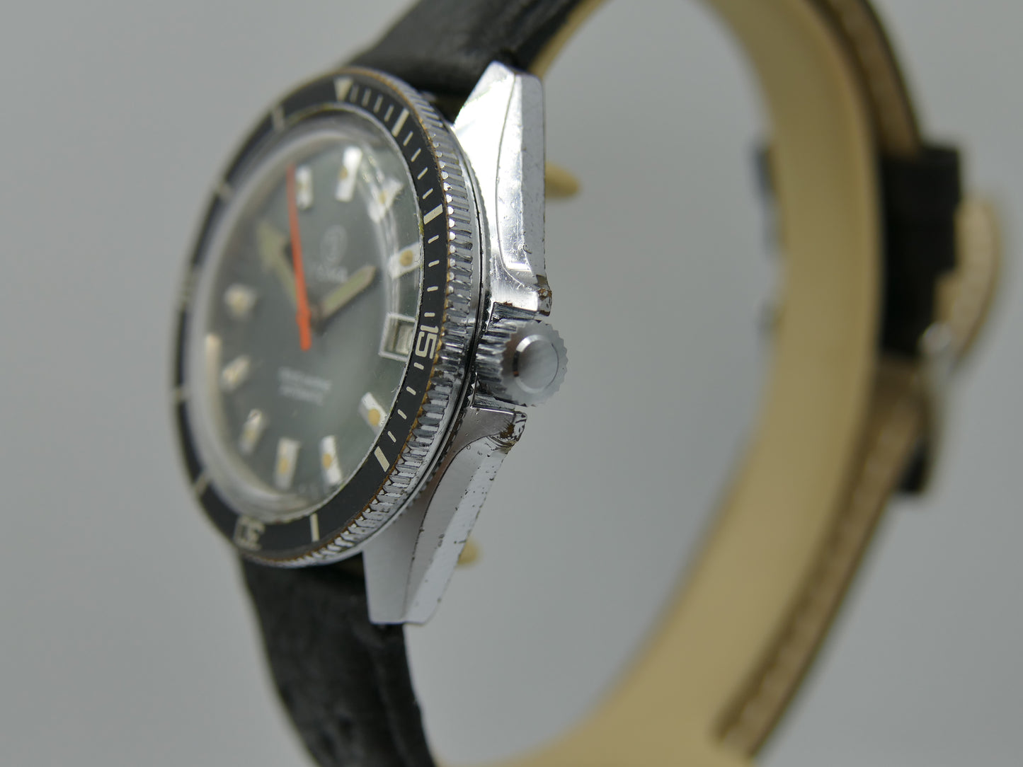 80s vintage watch mens plongee diver Yema ref. 631014 sous marine automatic FE 4611A