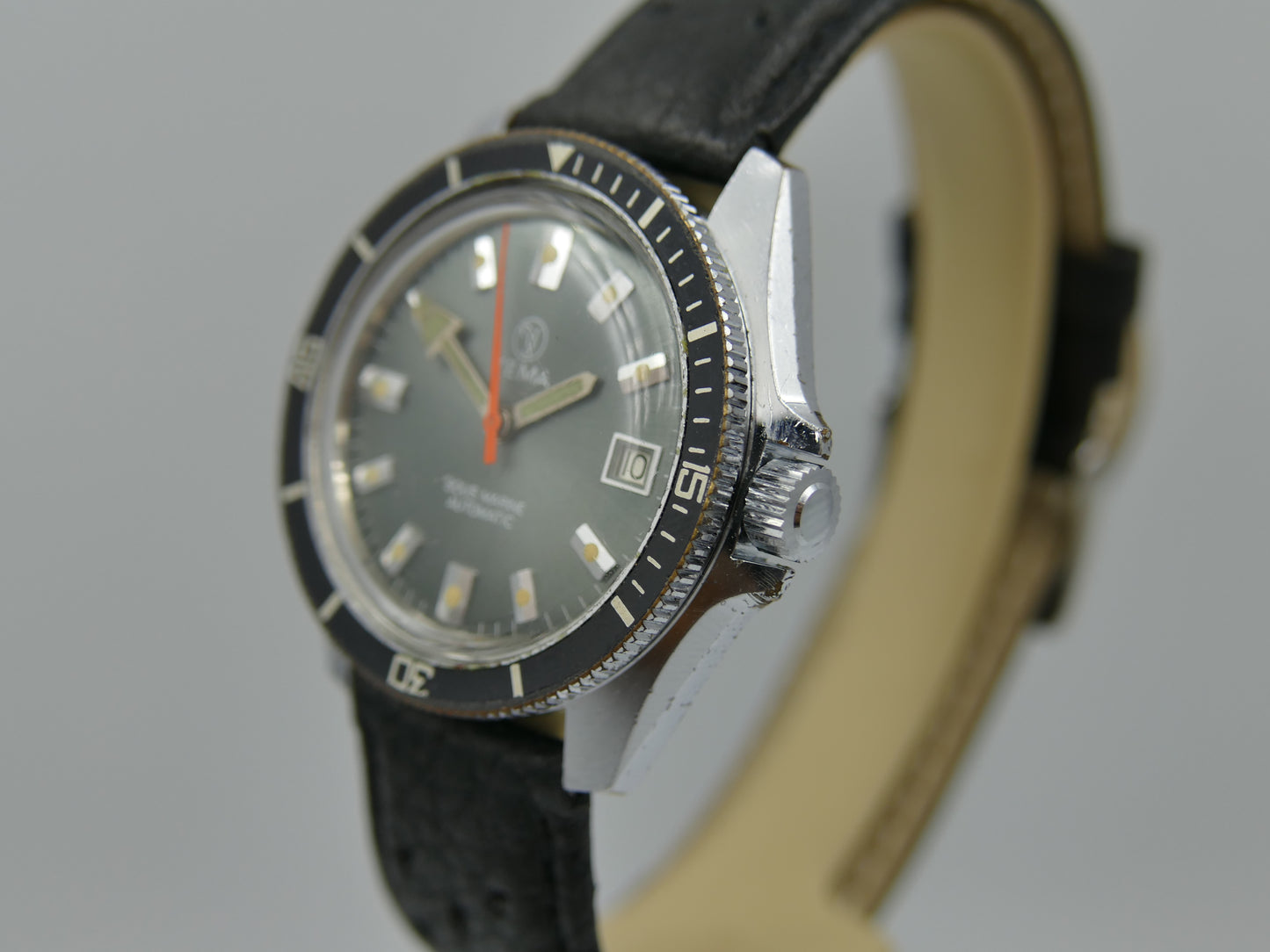 80s vintage watch mens plongee diver Yema ref. 631014 sous marine automatic FE 4611A