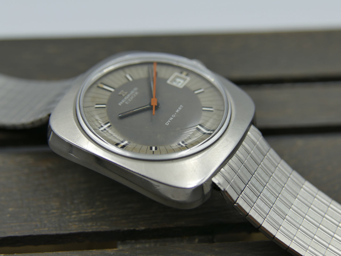 70s vintage watch mens Regines Edox DYNO-MAT automatic eta 2472 steel