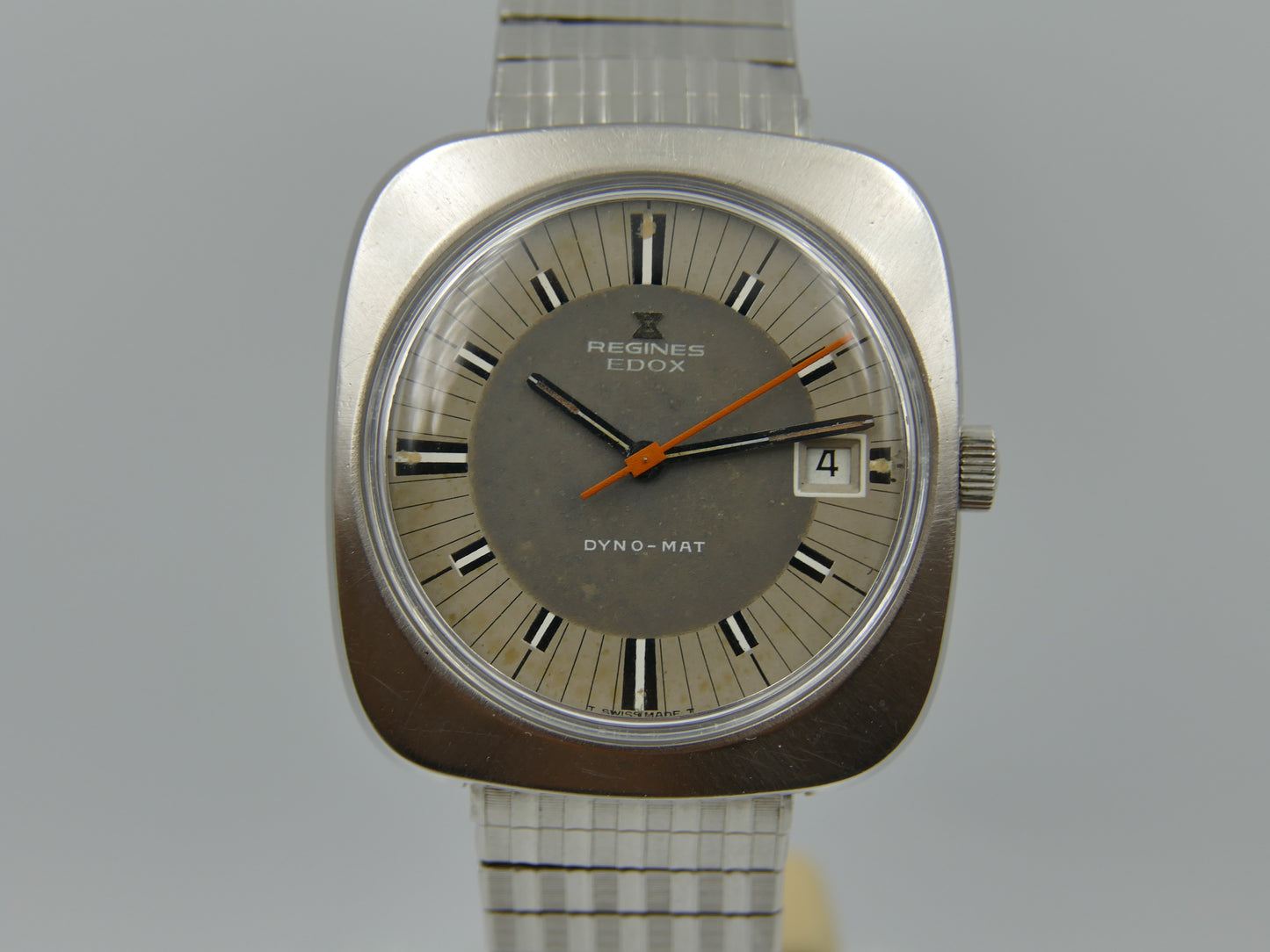 70s vintage watch mens Regines Edox DYNO-MAT automatic eta 2472 steel