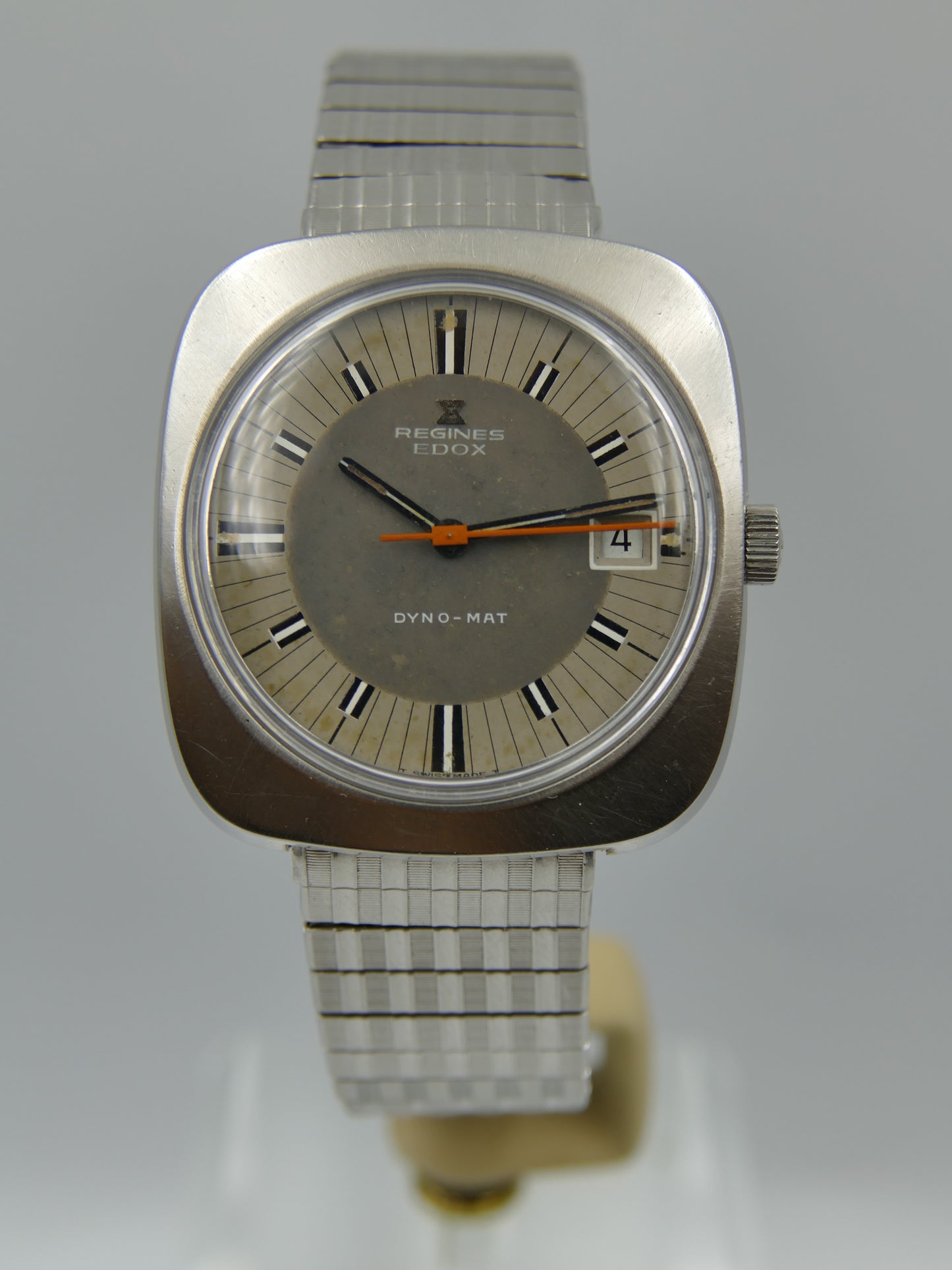 70s vintage watch mens Regines Edox DYNO-MAT automatic eta 2472 steel