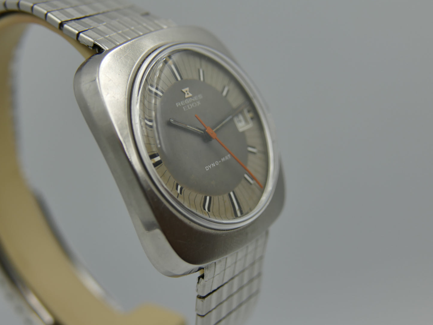 70s vintage watch mens Regines Edox DYNO-MAT automatic eta 2472 steel