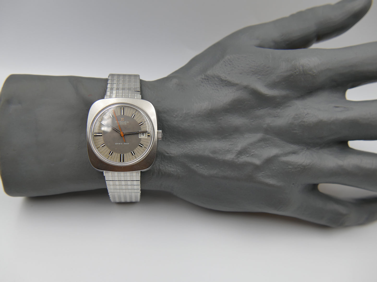 70s vintage watch mens Regines Edox DYNO-MAT automatic eta 2472 steel