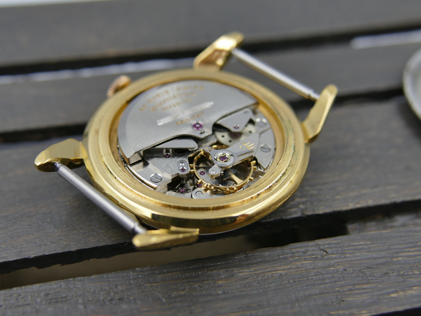 50s vintage watch mens Radiant felsa 690 Bidynator jumbo 37mm