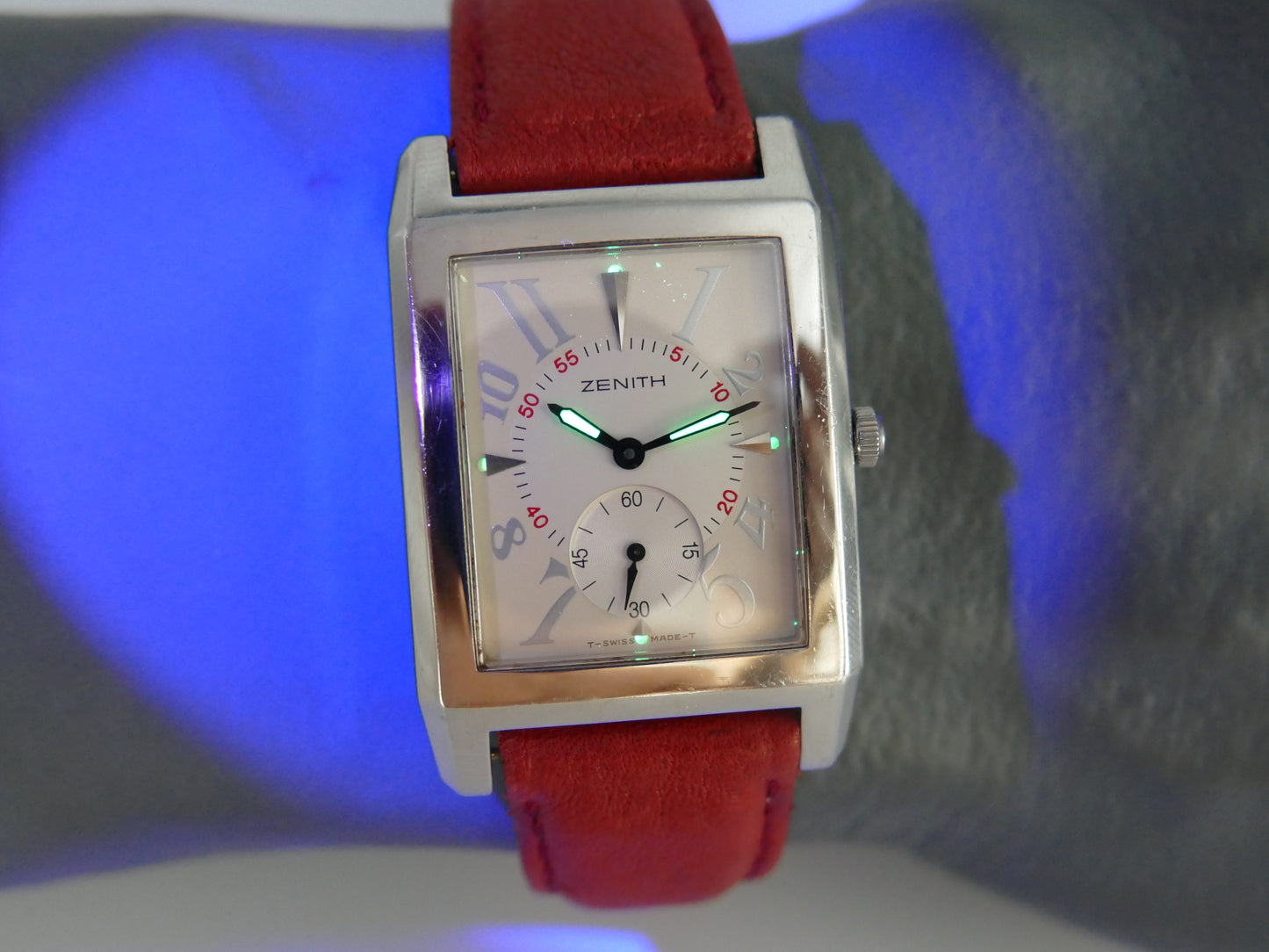 80s vintage watch mens Zenith Port Royal 01.0250.887 rectangular curved