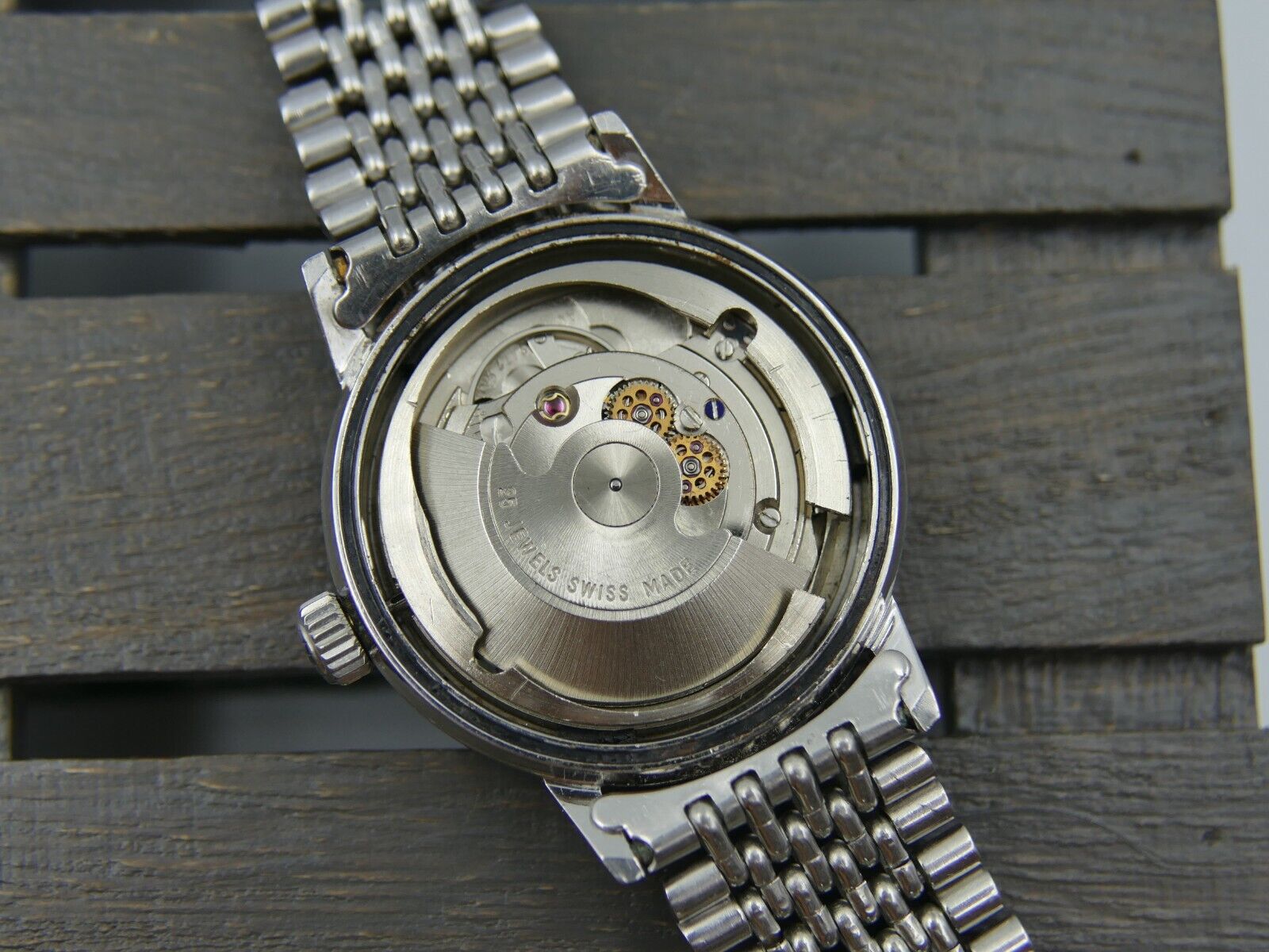 60's vintage watch mens TITAN De Luxe TP 033 automatic eta 2472 steel compressor