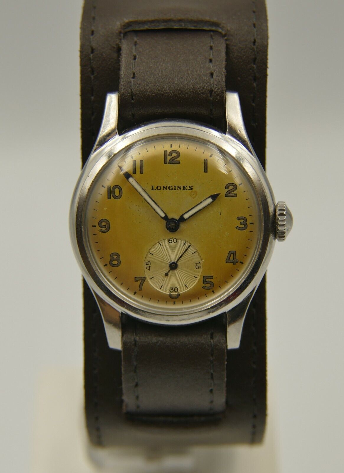 50's SS vintage Longines military Sei Tacche 6242 4 Tropical Dial Cal.23Z RARE