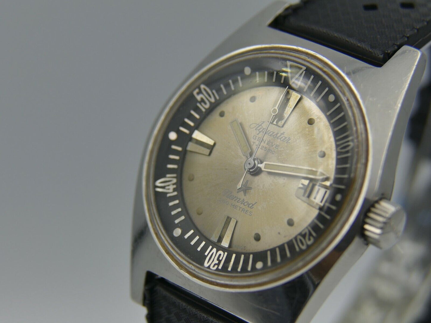 60's vintage watch mens diver Aquastar nemrod ref. 1701 automatic cal. AS 1700