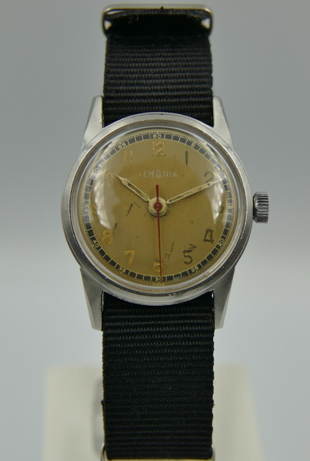 40's vintage watch mens military WWII Lemania 192H manual wind cal. S27 / 2990