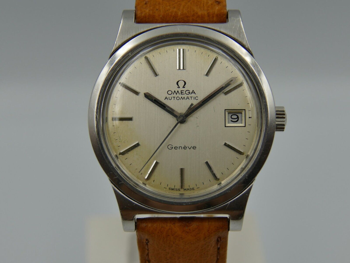 70s vintage watch mens Omega geneve ref 166.0168 automatic cal. 1012 steel 36mm