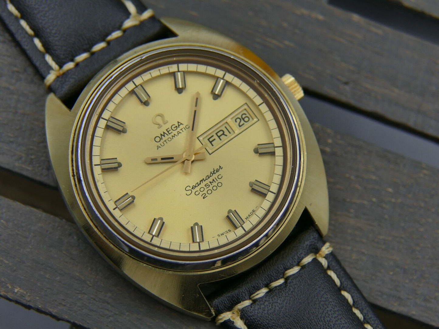 70's vintage Omega Seamaster Cosmic 2000 ref. 166.131 automatic cal 1022 gold