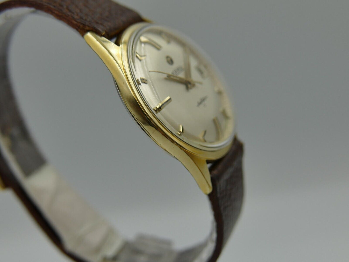 60's vintage watch mens Roamer anfibio manual wind MST430 brevet + case 34mm