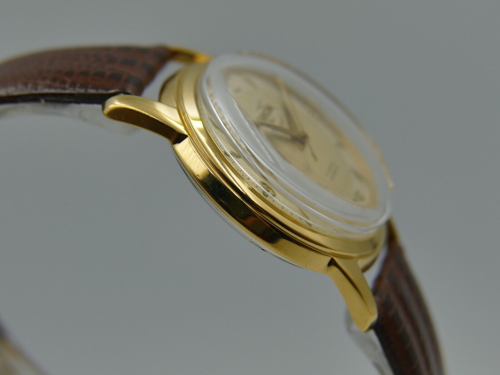 50's vintage watch mens Enicar Ultrasonic automatic ETA 1258 serviced gold pl