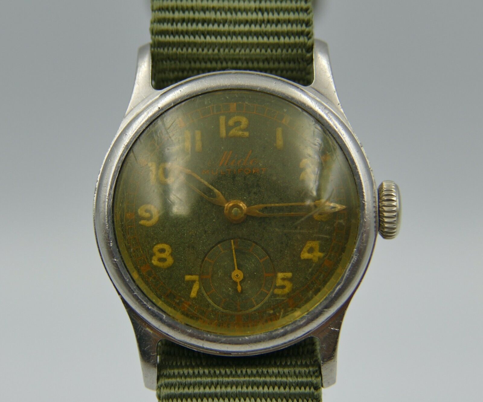 40's vintage watch military ww2 MIDO Multifort manual wind cal 6461 serviced 