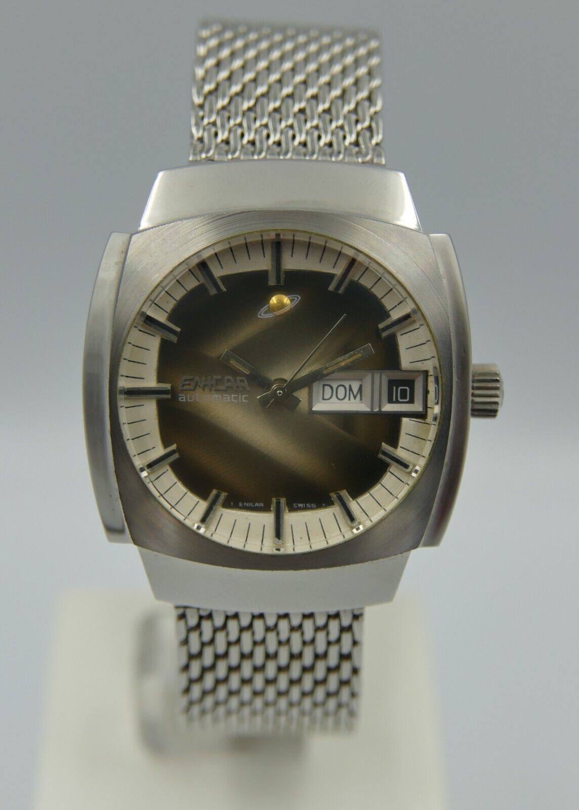 70's vintage watch mens Enicar ref. 167.08.131 automatic cal. AR 167D N.O.S box