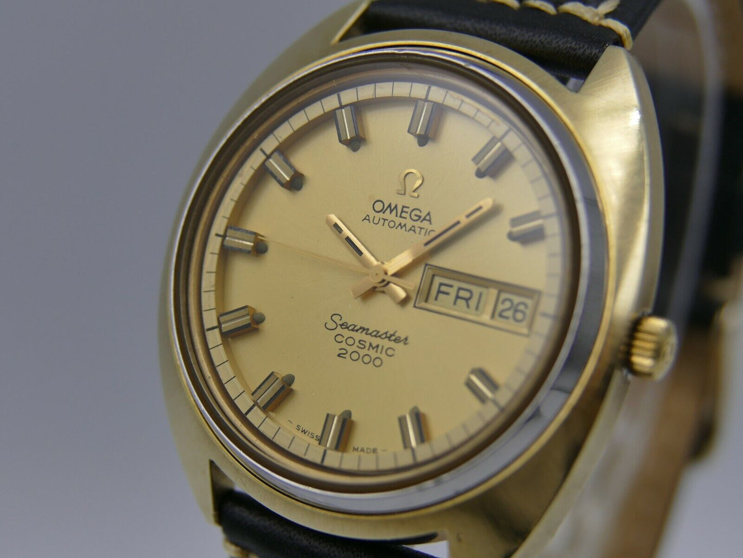 70's vintage Omega Seamaster Cosmic 2000 ref. 166.131 automatic cal 1022 gold