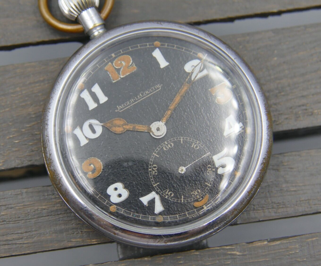 40's vintage pocket watch WW2 Jaeger-LeCoultre British military cal 467 G.S.T.P.