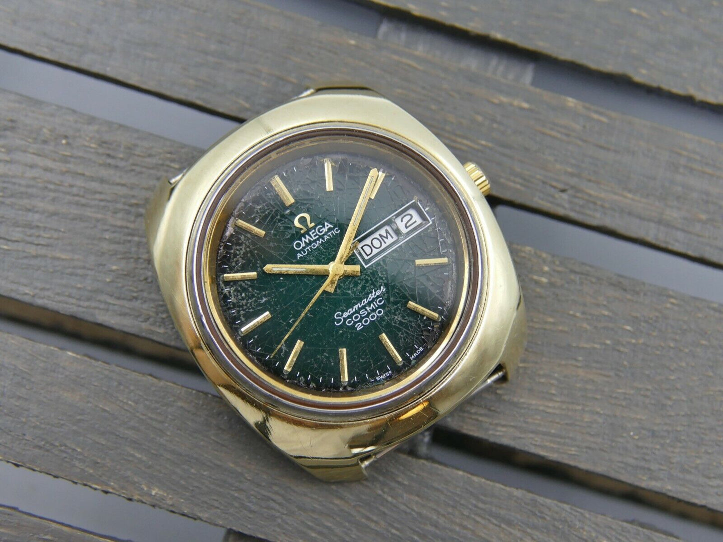 70's vintage Omega Seamaster cosmic 2000 automatic cal 1022 ref. 166.133 green