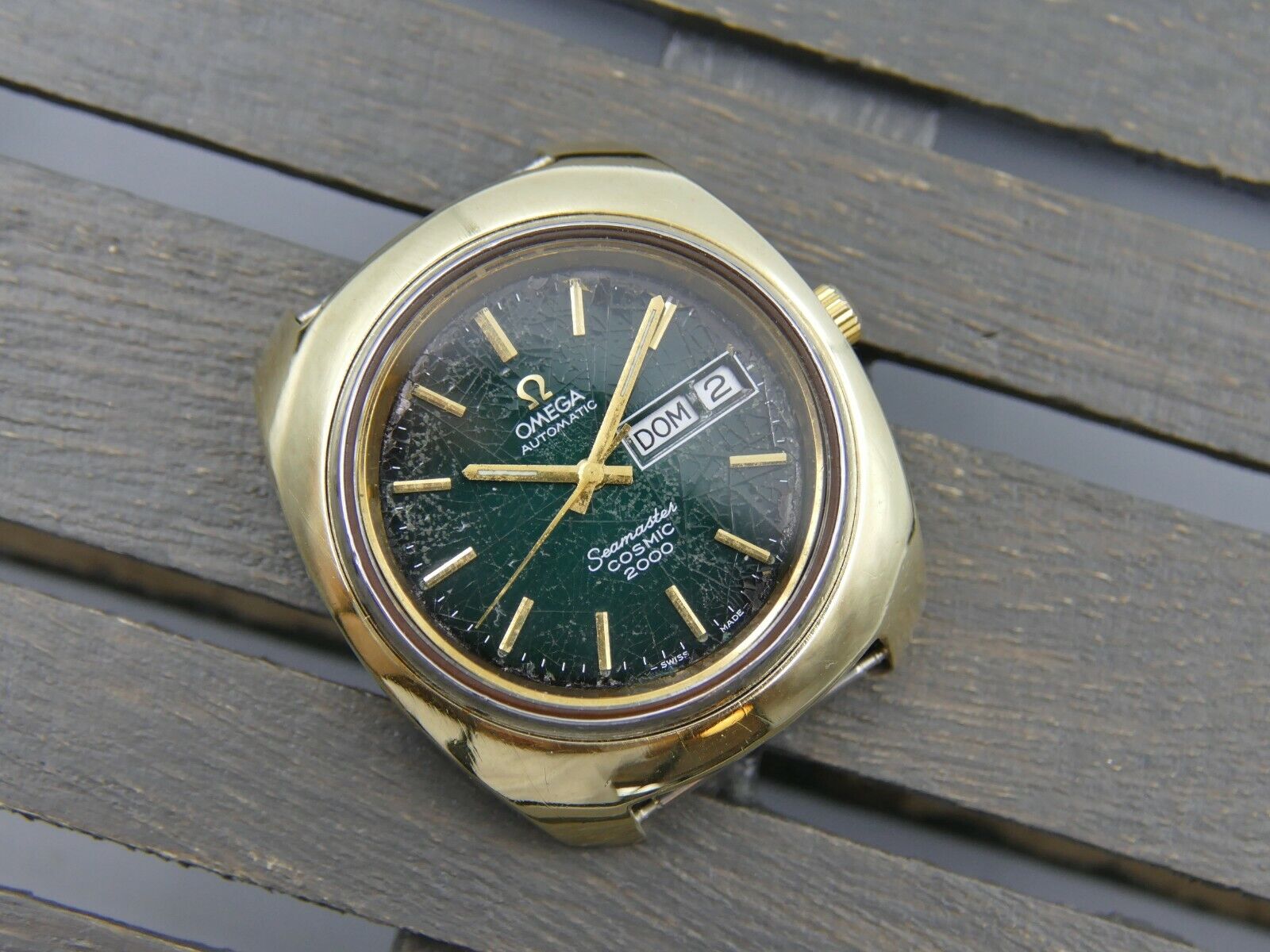 70's vintage Omega Seamaster cosmic 2000 automatic cal 1022 ref. 166.133 green