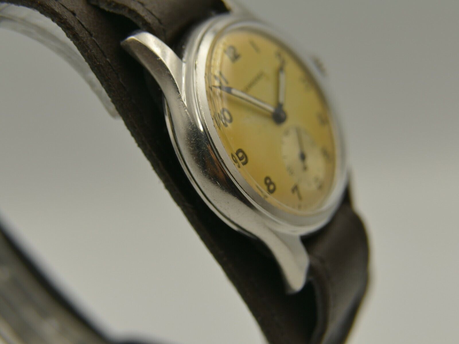 50's SS vintage Longines military Sei Tacche 6242 4 Tropical Dial Cal.23Z RARE