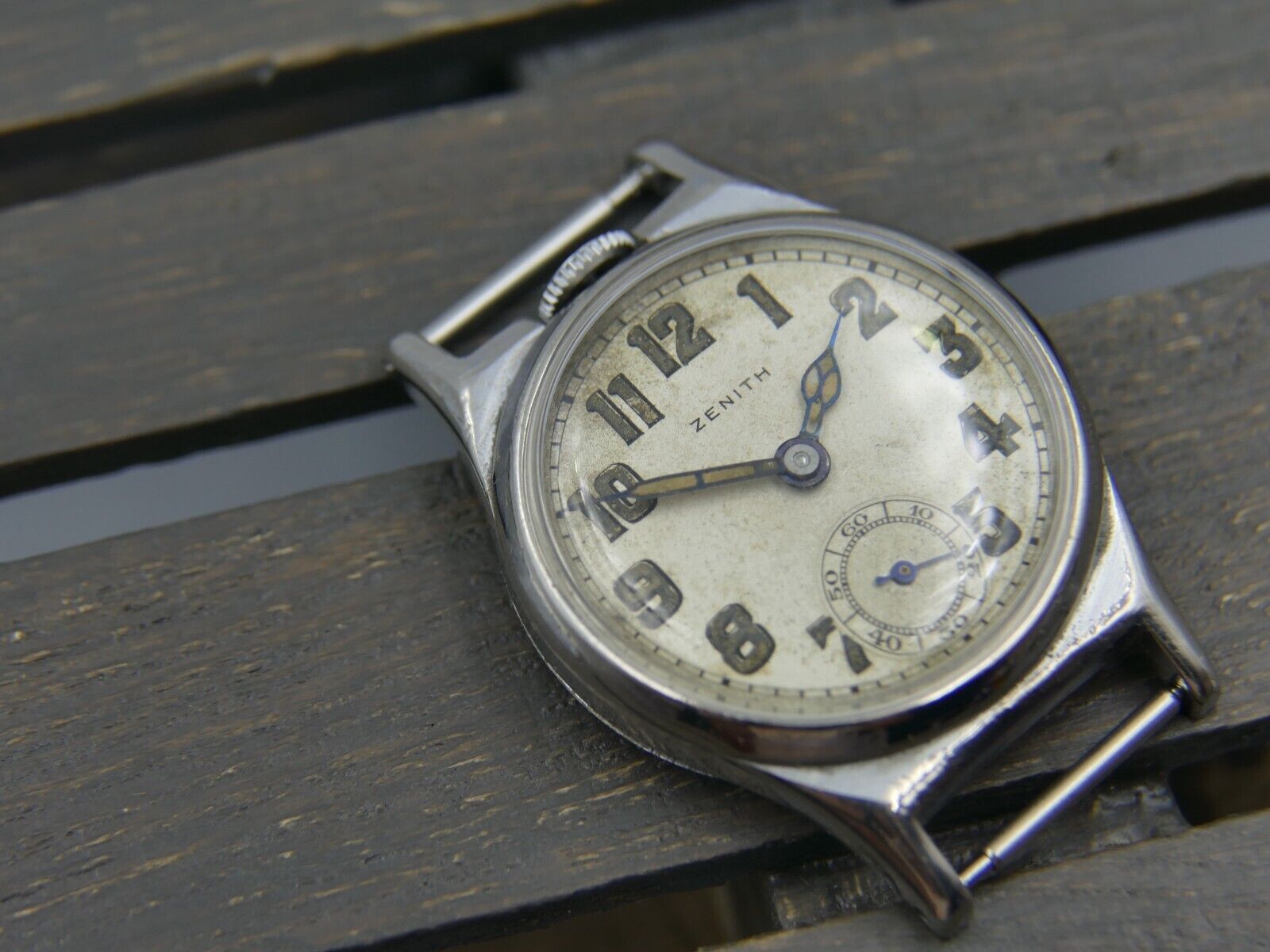 30's vintage watch mens Zenith lépine windingcrown at 12  cal. 12''' RARE