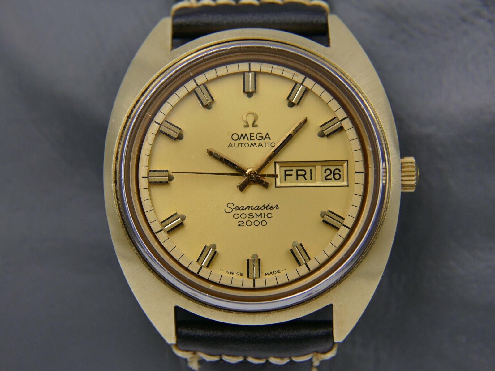 70's vintage Omega Seamaster Cosmic 2000 ref. 166.131 automatic cal 1022 gold