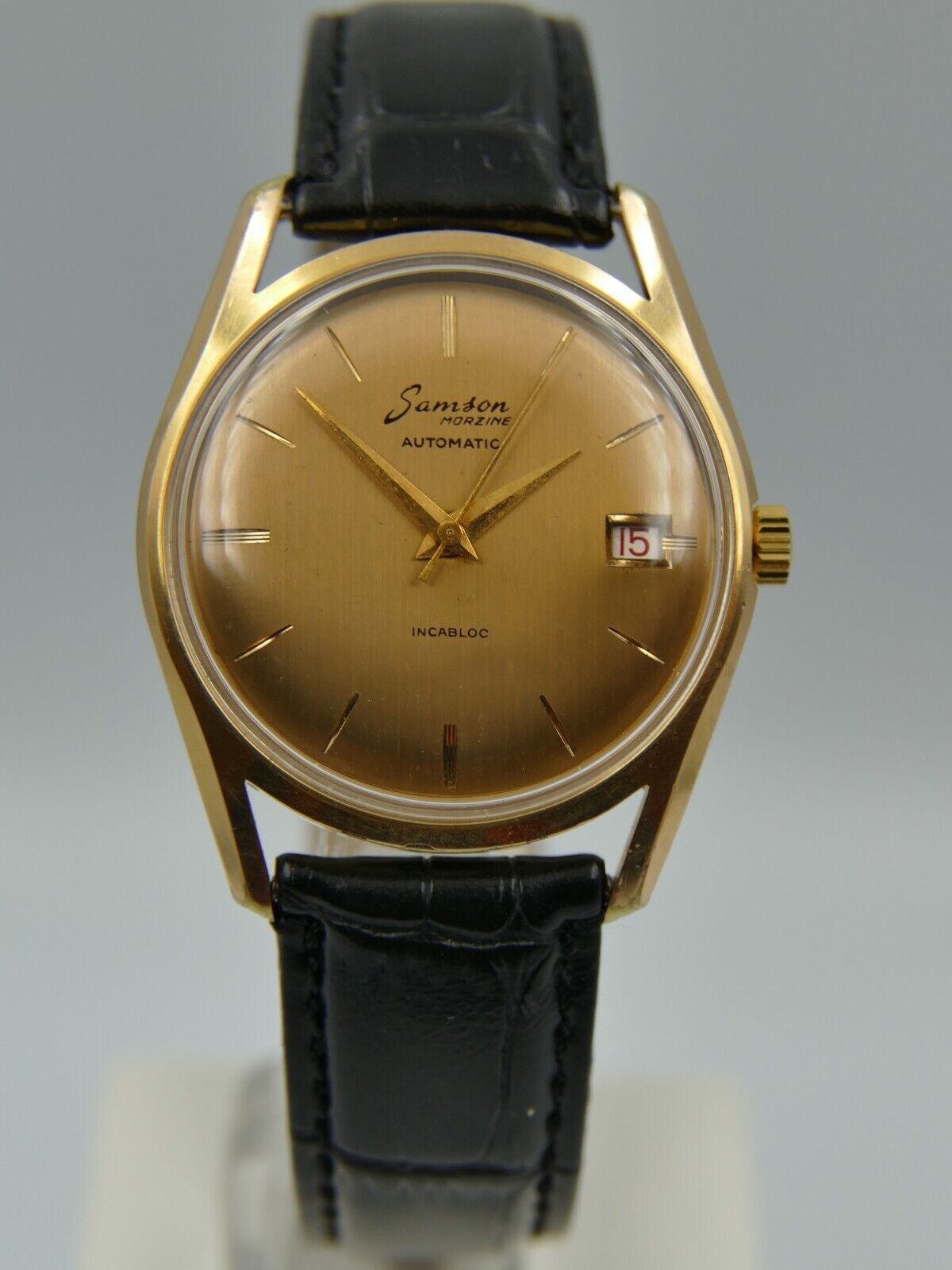 70's vintage watch montre mens Samson morzine automatic AS 1716 17 gold serviced