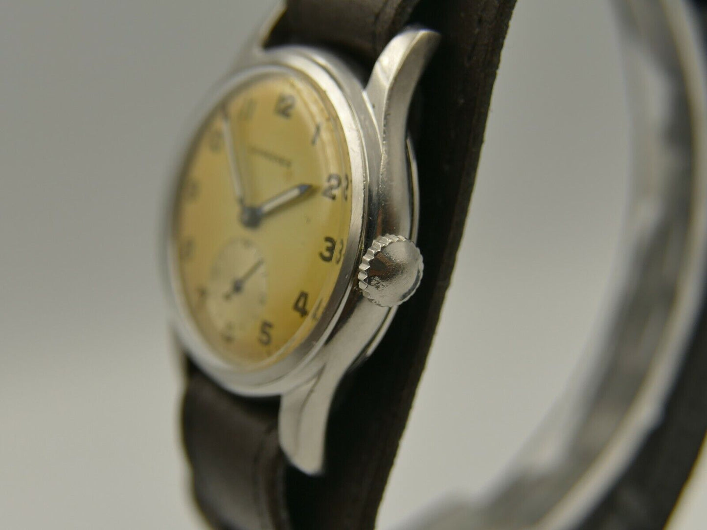 50's SS vintage Longines military Sei Tacche 6242 4 Tropical Dial Cal.23Z RARE