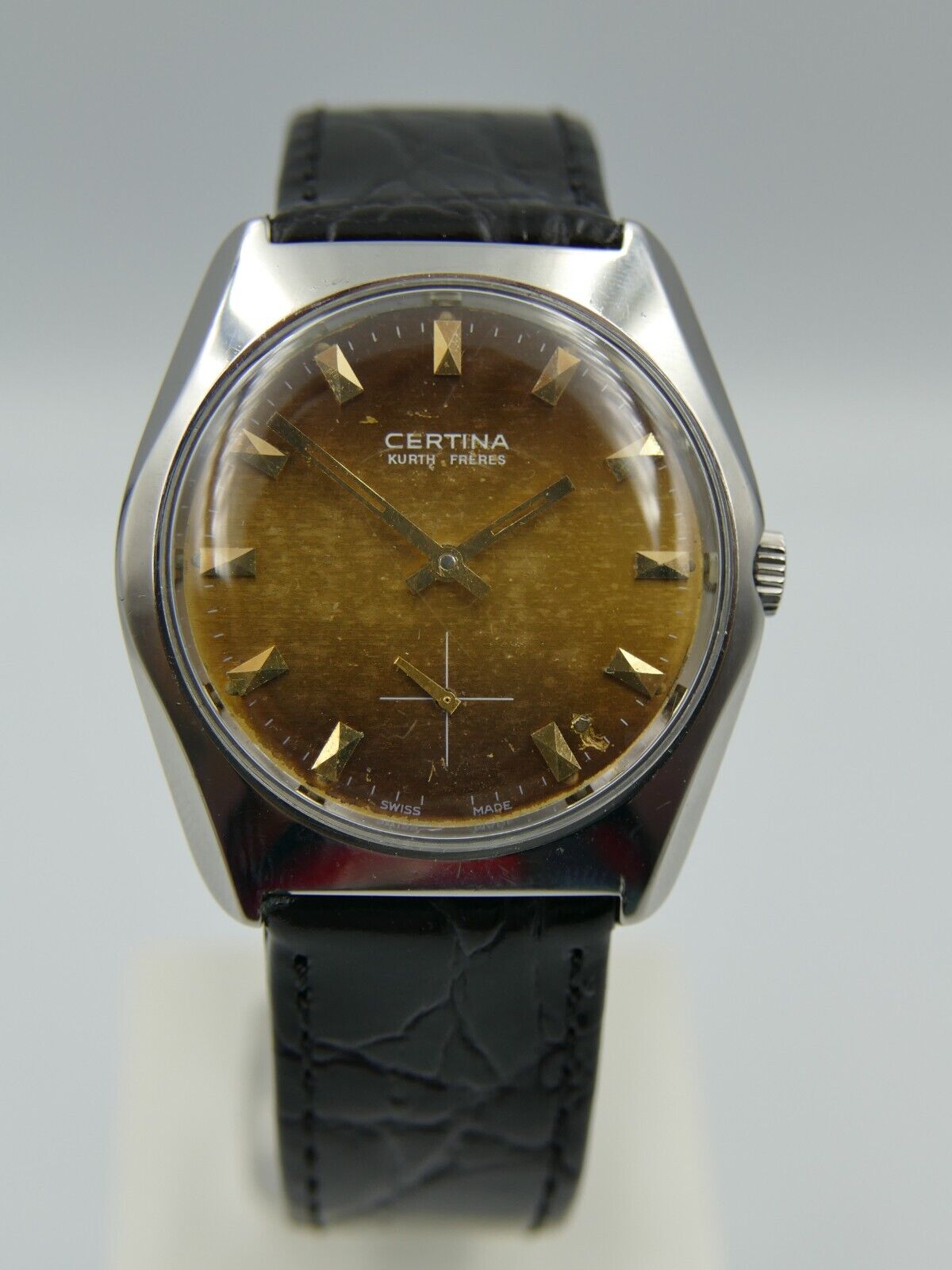 60's vintage watch mens Certina kurth freres 860 3911 41 manual wind 28-10 steel