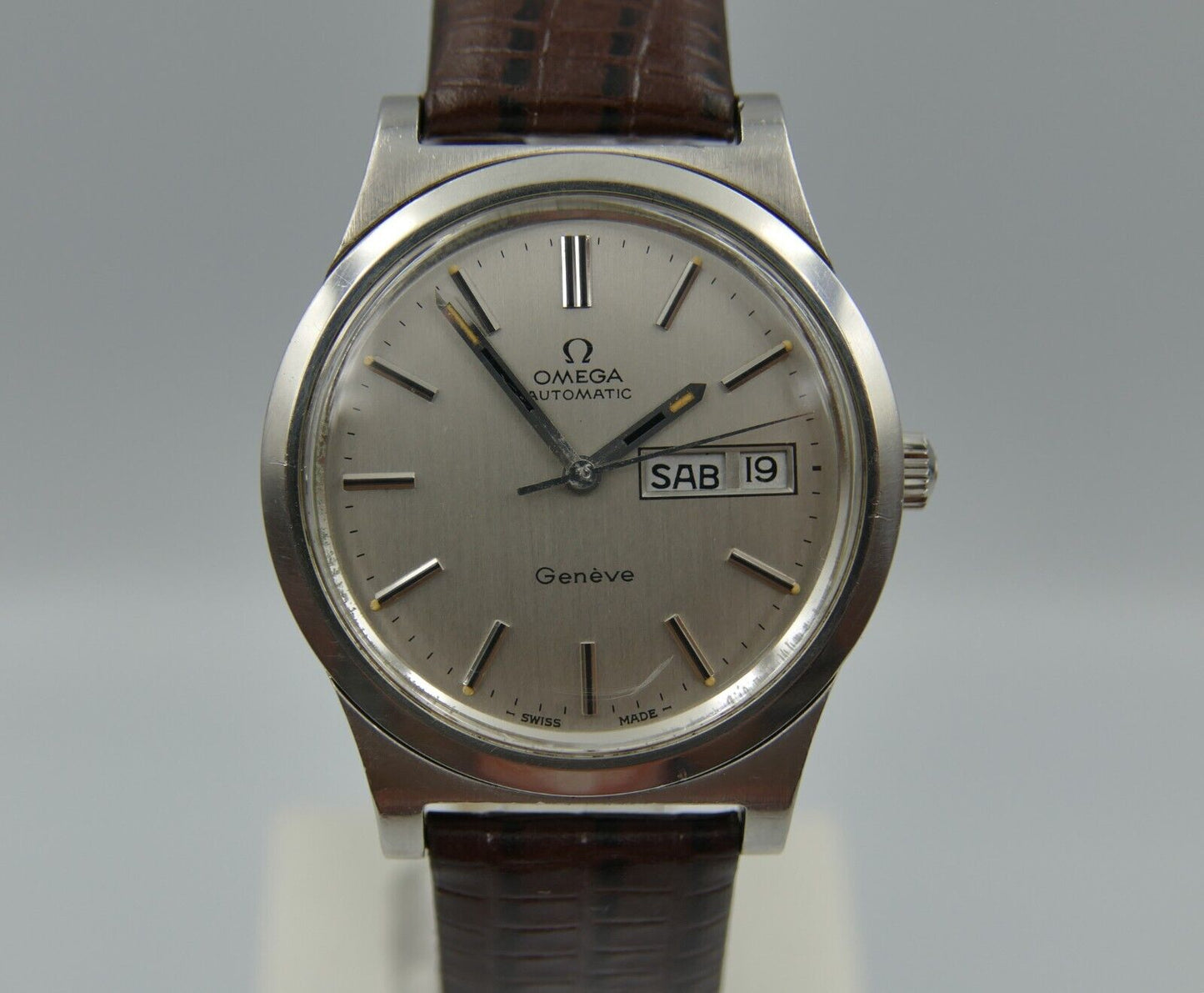 70's vintage watch mens omega geneve ref 166.0169 automatic cal. 1022 steel 36mm