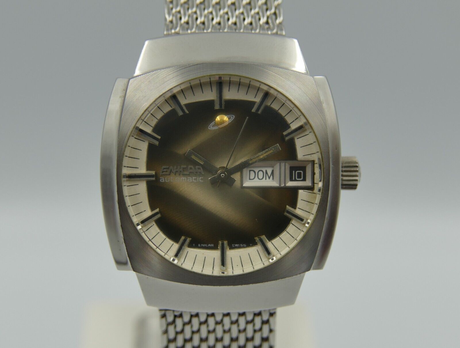 70's vintage watch mens Enicar ref. 167.08.131 automatic cal. AR 167D N.O.S box