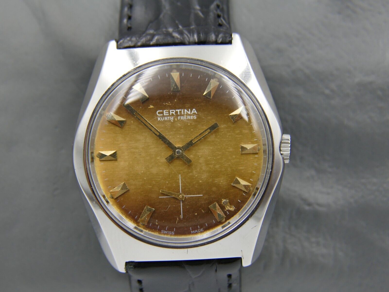 60's vintage watch mens Certina kurth freres 860 3911 41 manual wind 28-10 steel