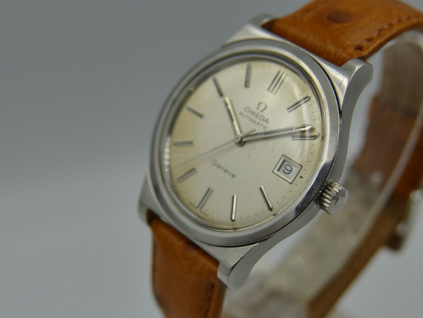 70s vintage watch mens Omega geneve ref 166.0168 automatic cal. 1012 steel 36mm