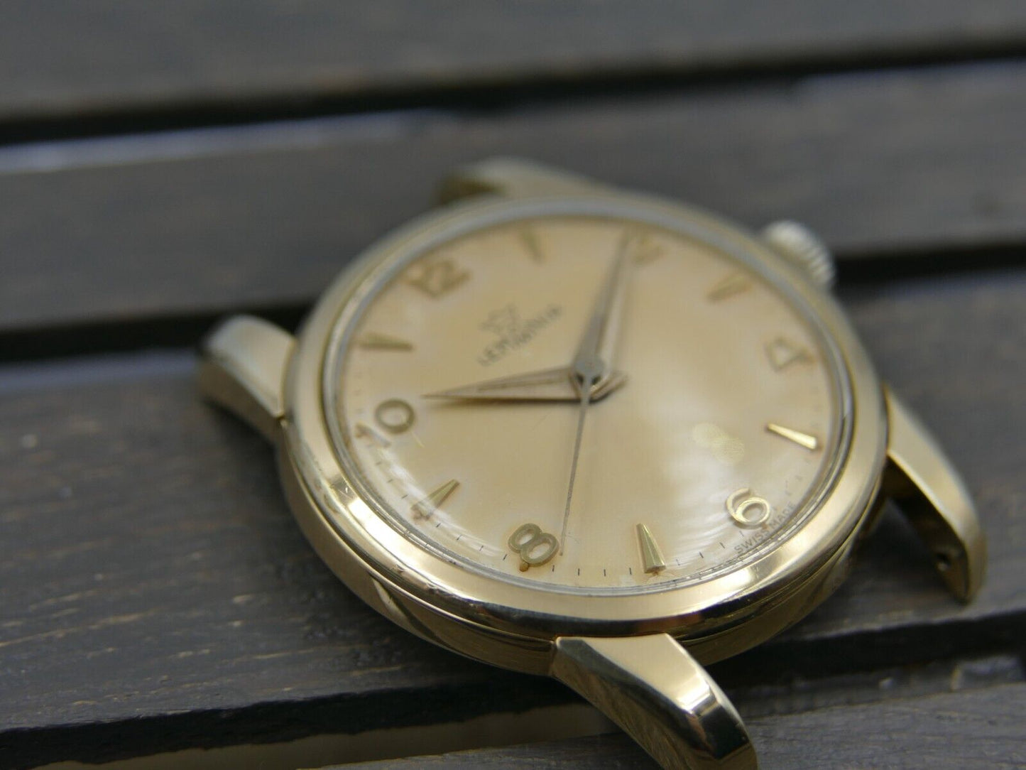 50's vintage watch mens Lemania manual wind cal. 3060 gold pl ref. 804 PA/A