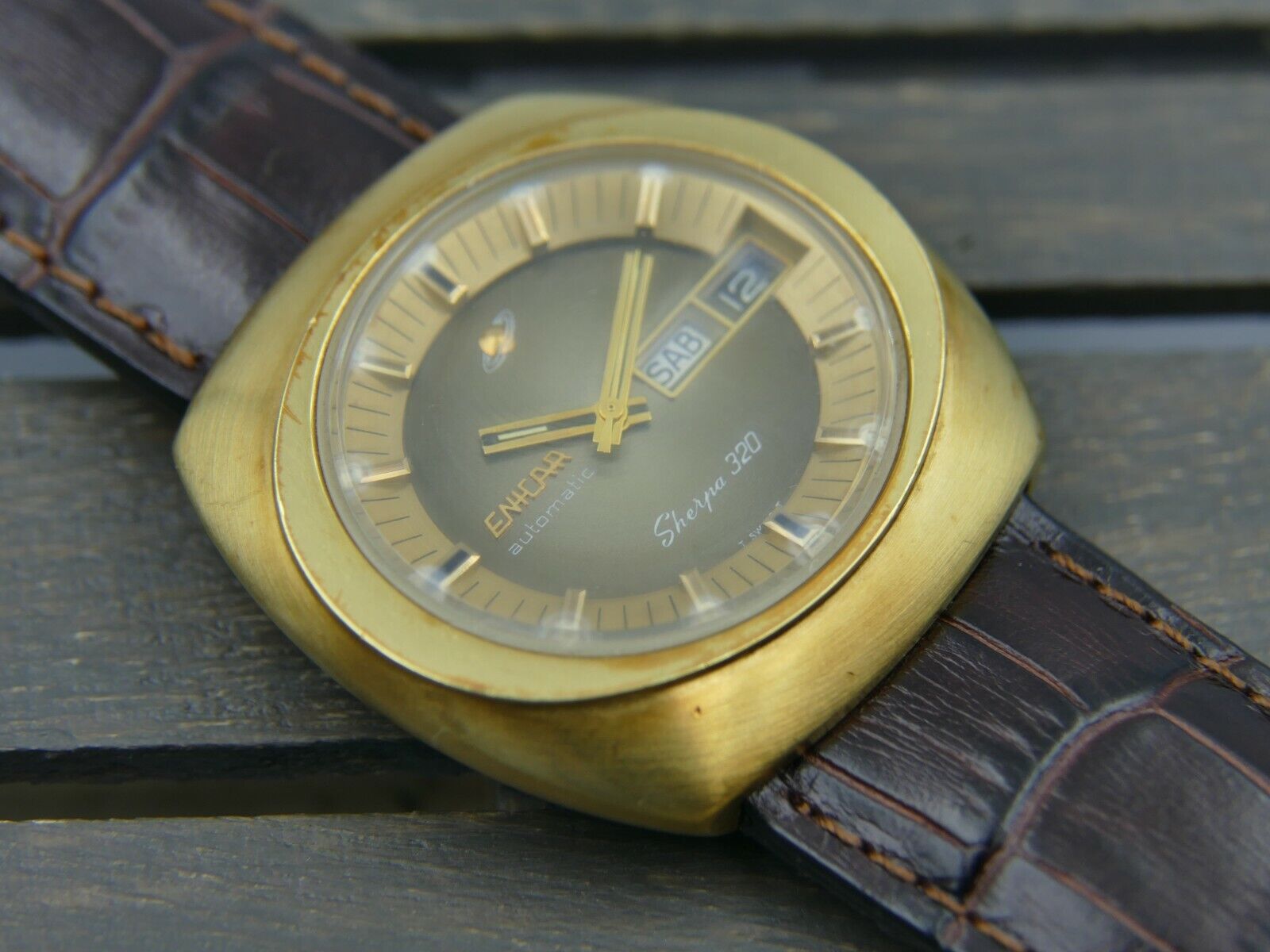 70's vintage watch mens Enicar Sherpa 320 ref 167-10-01 automatic cal. AR 167 