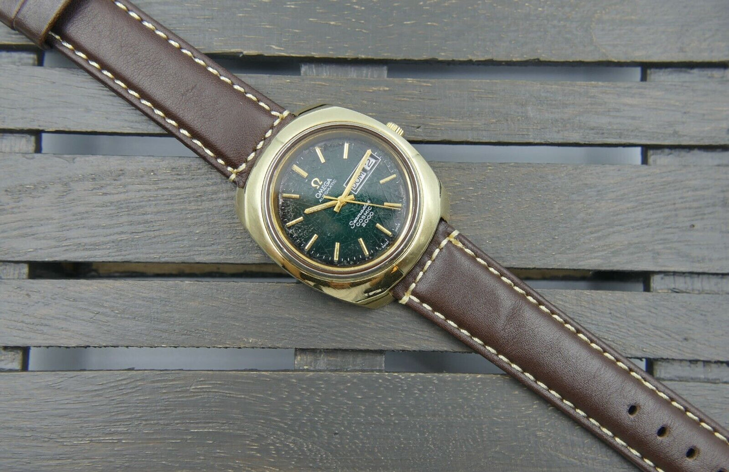 70's vintage Omega Seamaster cosmic 2000 automatic cal 1022 ref. 166.133 green