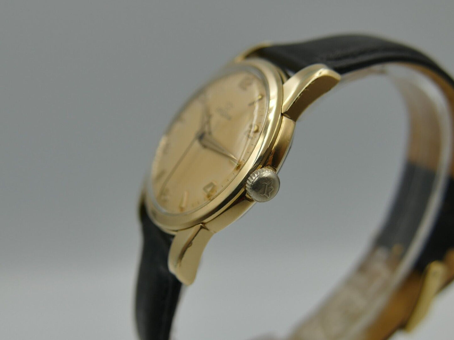 50's vintage watch mens Lemania manual wind cal. 3060 gold pl ref. 804 PA/A