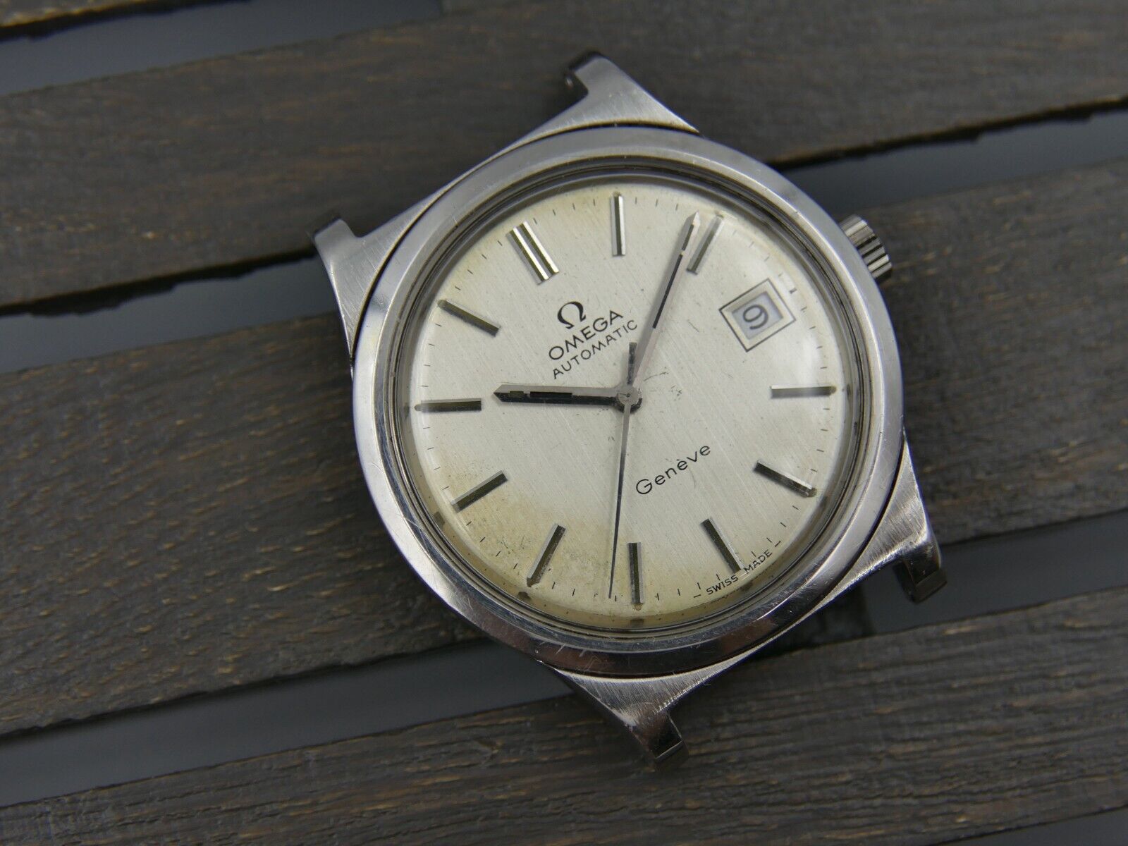 70s vintage watch mens Omega geneve ref 166.0168 automatic cal. 1012 steel 36mm