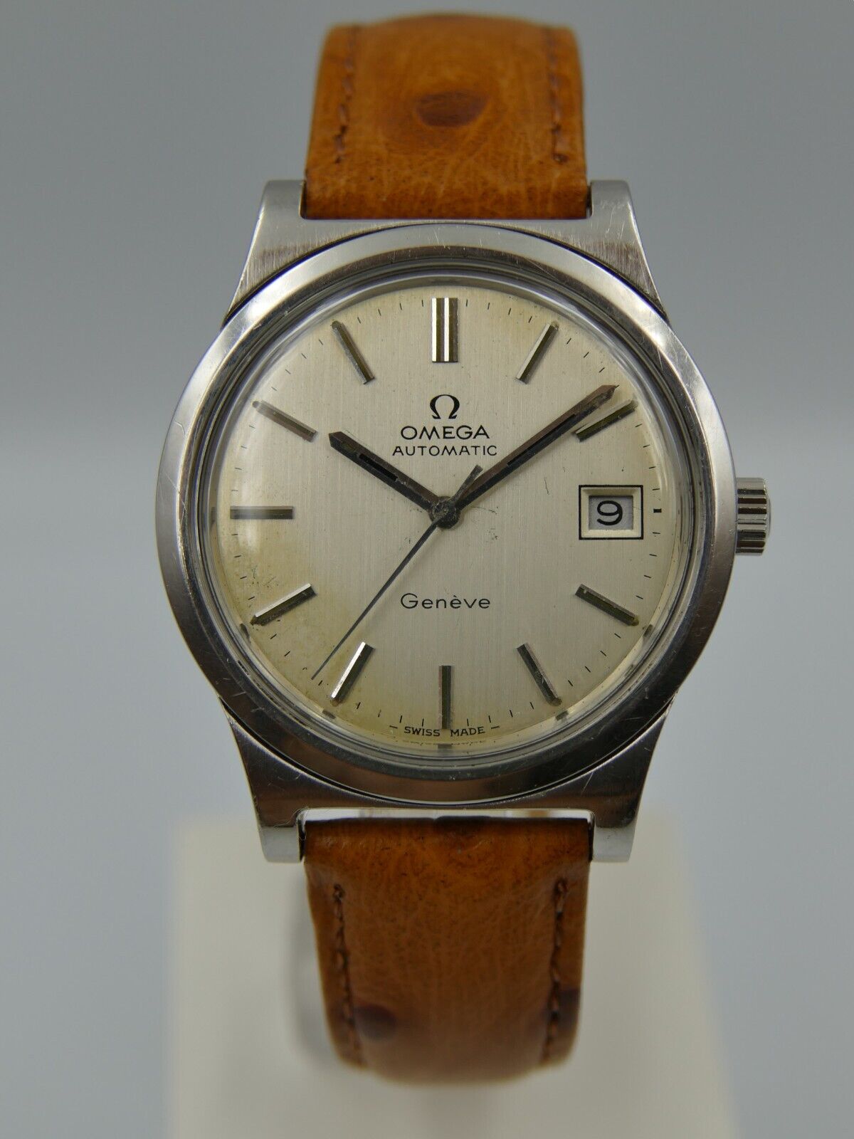 70s vintage watch mens Omega geneve ref 166.0168 automatic cal. 1012 steel 36mm