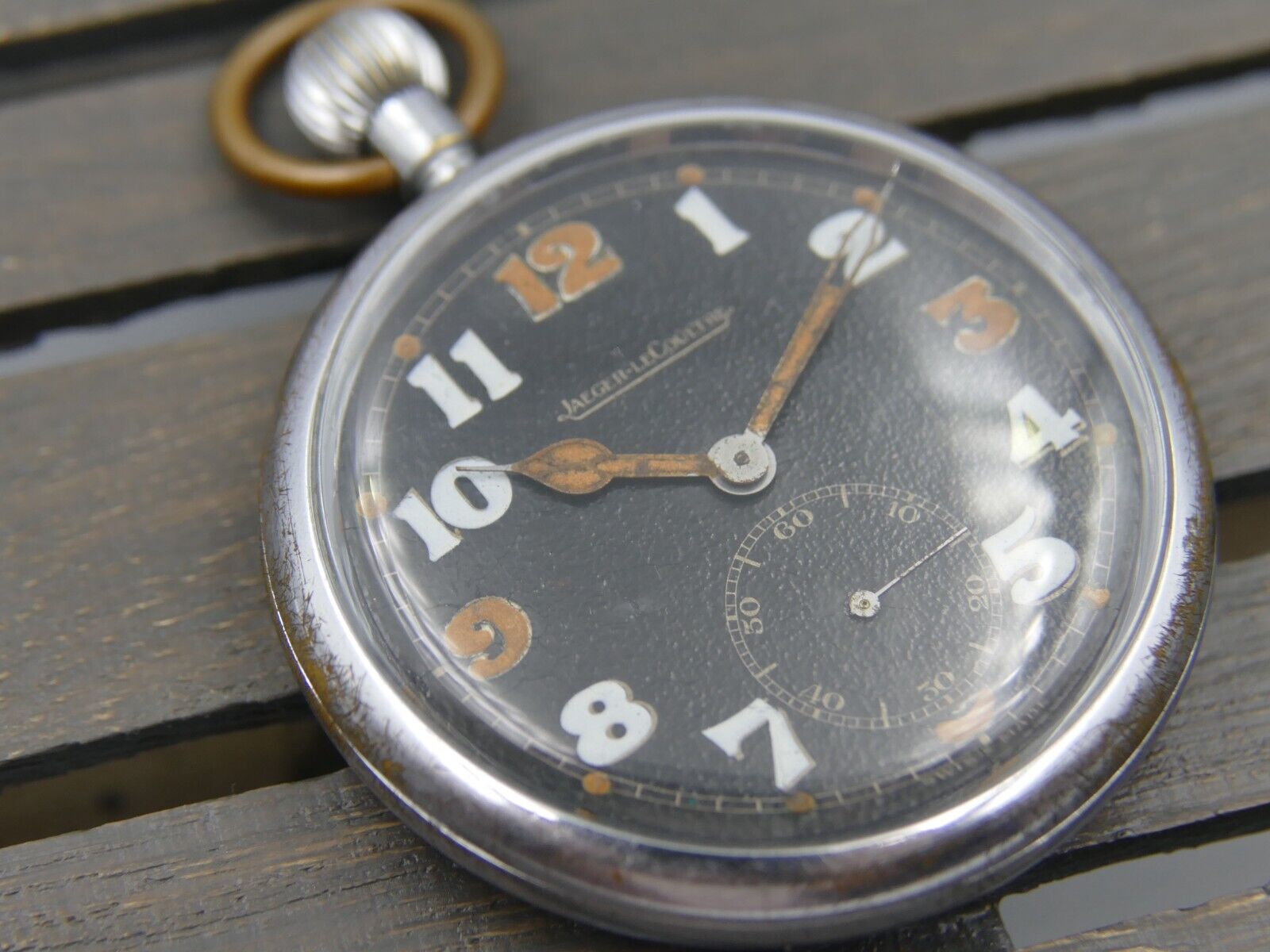 40's vintage pocket watch WW2 Jaeger-LeCoultre British military cal 467 G.S.T.P.