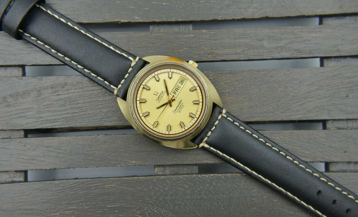 70's vintage Omega Seamaster Cosmic 2000 ref. 166.131 automatic cal 1022 gold